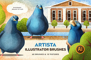 12-in-1 Illustrator Brushes Bundle, a Brush Add-On by pixelbuddha.net (Thumbnail 6 of 14)