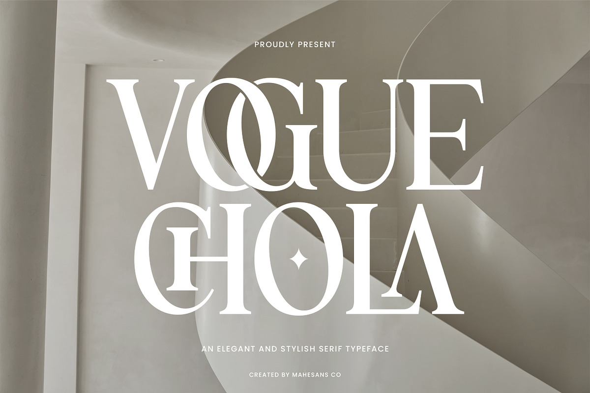 Vogue Chola | Stylish Serif Font, a Serif Font by Mahesans Co (Photo 1 of 10)