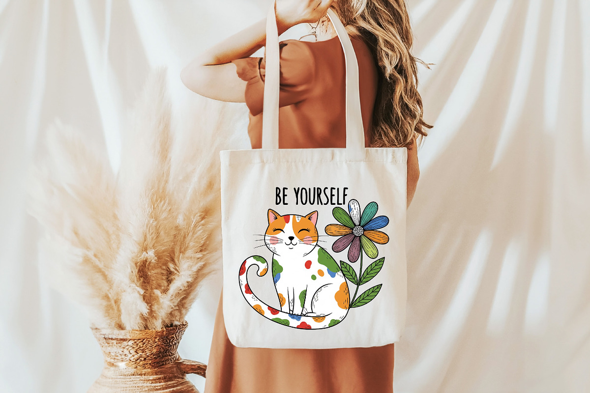 Be Yourself Funny Cat PNG, an Illustration by DreamCafeArt (Photo 3 of 6)