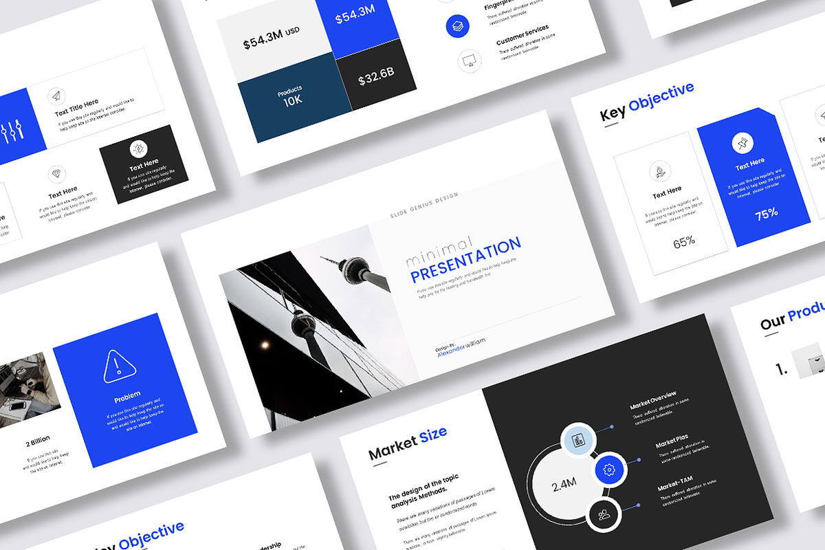 Minimal Presentation Template, a Presentation Template by Slide_Genius1 (Photo 2 of 7)