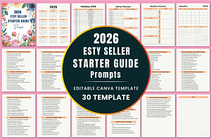 2026 Etsy Seller StarterGuide Promps, a Stationery Template by Shumaya