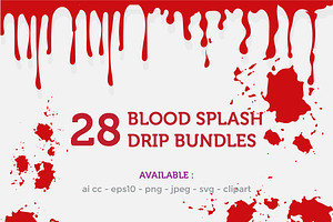 28Bloody Splash Drip Element