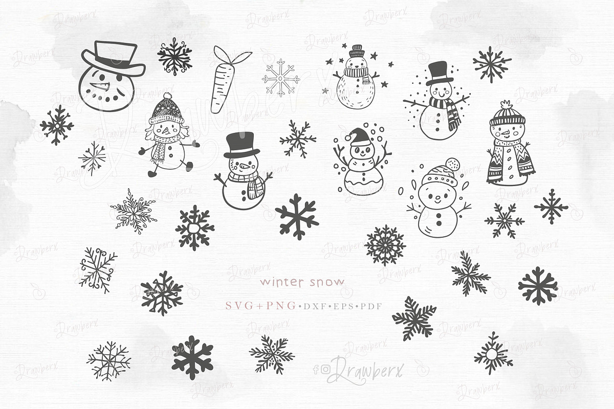 Doodle Christmas Svg png lineart 128, an Illustration by Drawberx (Photo 9 of 11)