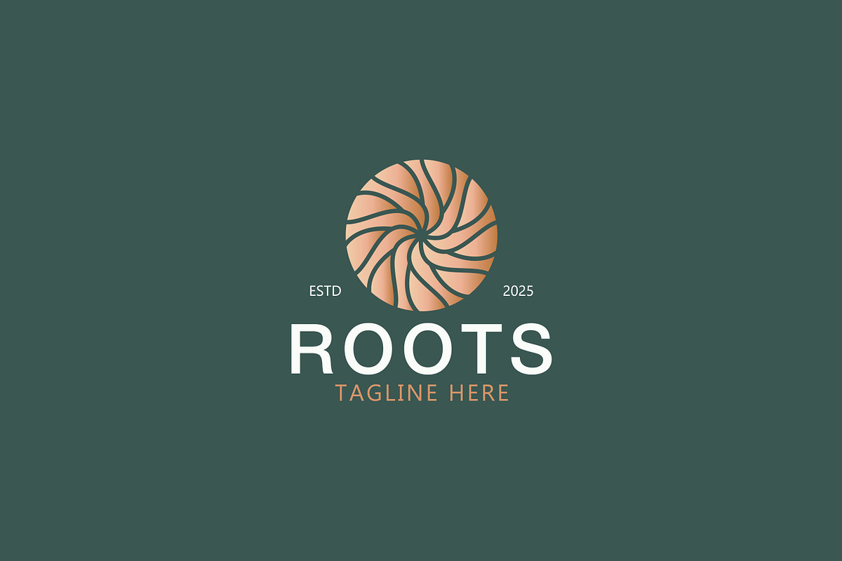 Abstract Roots Logo on Circle Shape, a Branding & Logo Template by Signatoro (Photo 2 of 3)