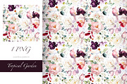 Watercolor tropical flowers, a Decorative Illustration by Lisima (Thumbnail 9 of 11)
