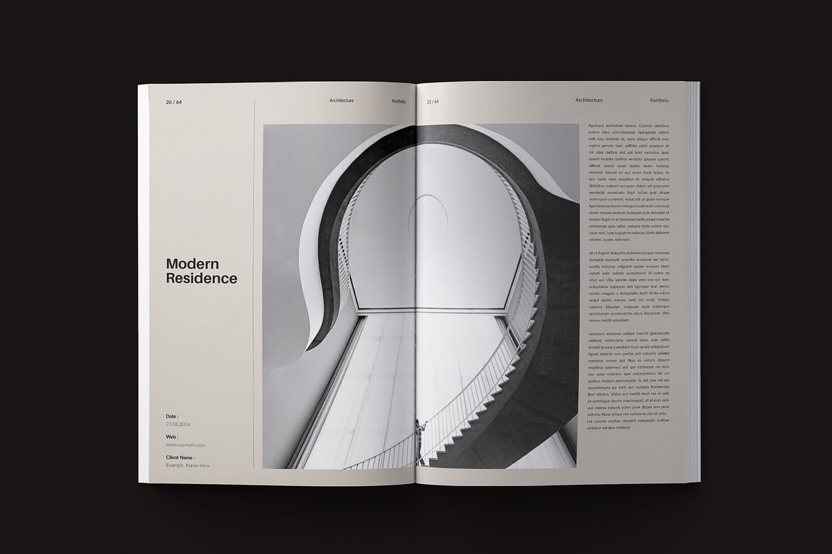 Architecture Portfolio Brochure, a Brochure Template by TemplateFolio-Shop (Photo 10 of 29)