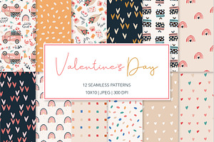 Valentine Seamless Patterns