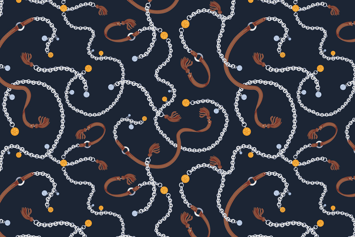 Gold, silver chains seamless pattern, a Pattern Graphic by Good Studio (Photo 6 of 20)