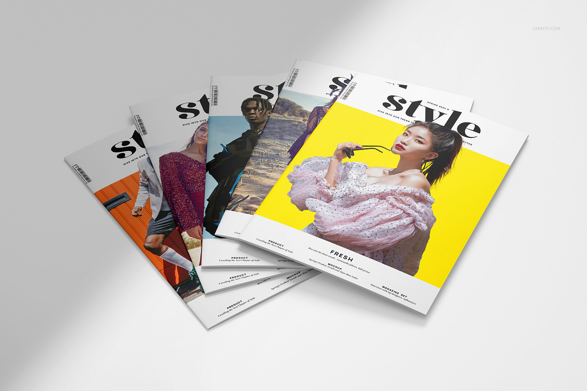 A4 Magazine Mockup Set, a Books & Magazine Mockup by creatsy5 (Photo 4 of 13)