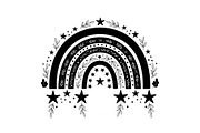 Boho Rainbow Silhouette Bundle, an Illustration by yasushie (Thumbnail 5 of 31)