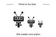 Funny Robot Avatars Set, a Solid Icon by Designfour (Thumbnail 7 of 7)