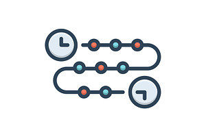 Timeline progress color icon