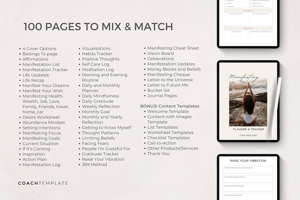 Manifesting Workbook Canva Template, a Marketing Template by COACHTEMPLATE (Photo 8 of 9)