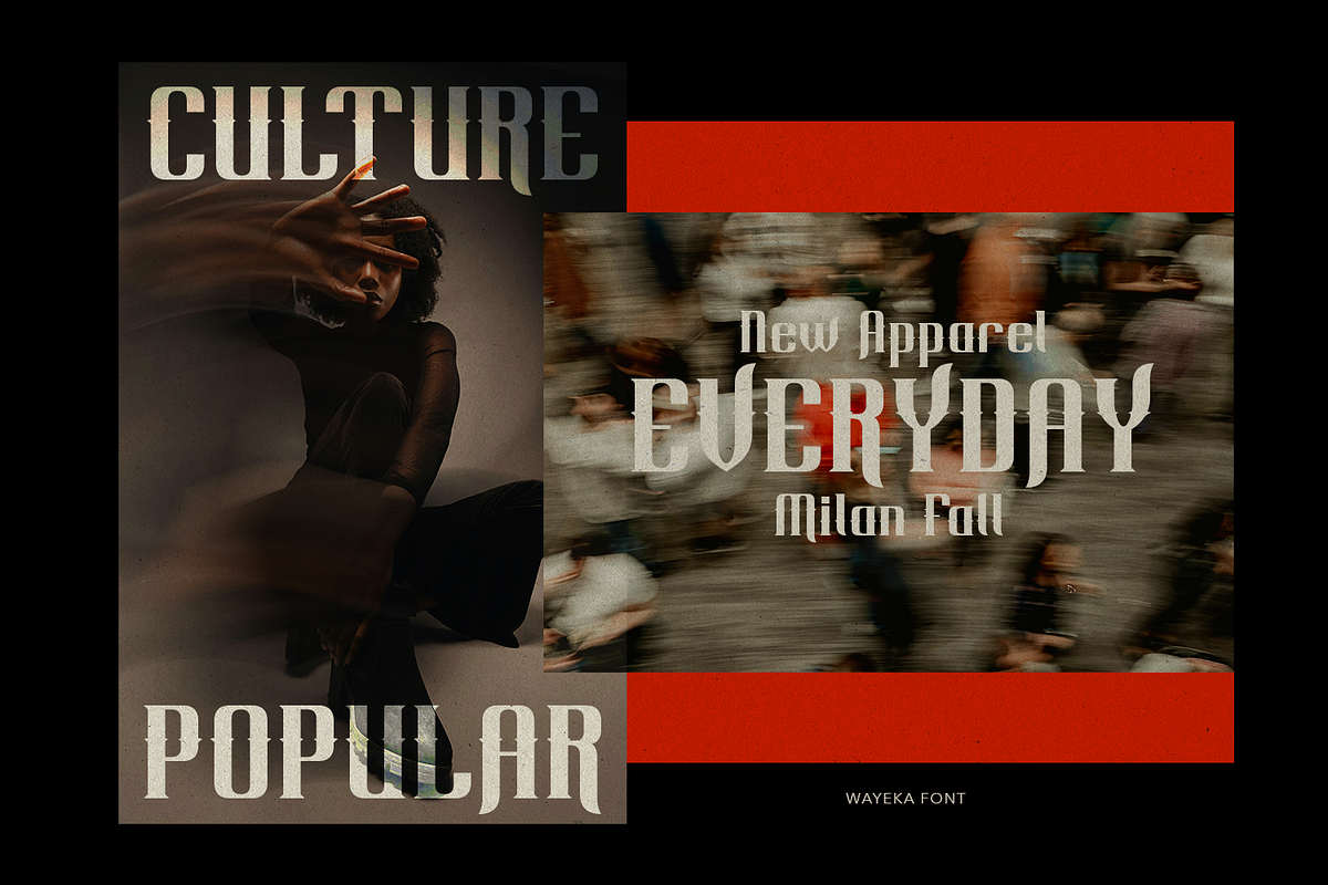 Wayeka Display Font, a Blackletter Font by madeDeduk (Photo 5 of 8)