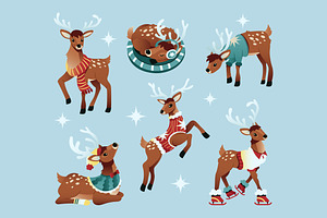 Deer Character Asset Illustration, an Animal Illustration by graphicook