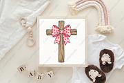 Coquette Valentine Cross PNG, an Illustration by CraftArtStudio (Thumbnail 4 of 4)