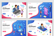 Isometric Online Customer Support, a Person Illustration by TAlex (Thumbnail 6 of 6)