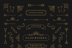 Flourishes vintage ornament frame, a Decorative Illustration by rawpixel