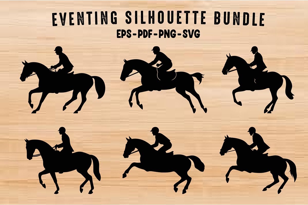 Racing Horses Black Silhouettes Set, an Animal Illustration by Gfx Expert Team (Photo 1 of 3)