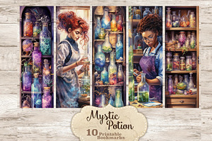 Mystic Potion Printable Bookmarks