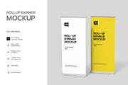 Standing Roll-Up Banner Mockup, a Product Mockup by graphypix (Thumbnail 2 of 4)