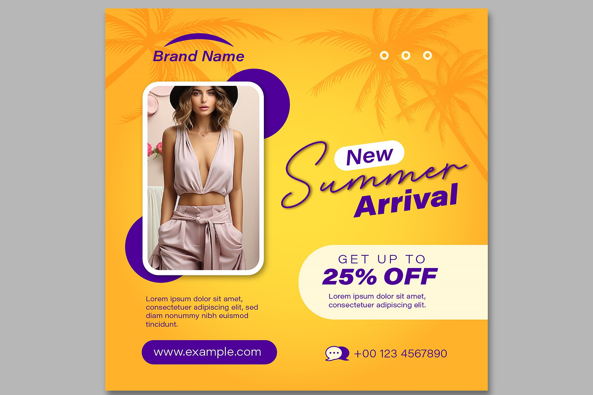 Summer Sale Social Media Post Set, a Templates & Theme by studiogstock (Photo 3 of 4)