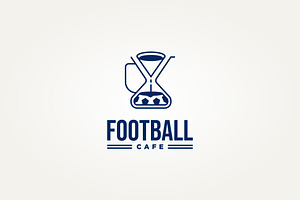 minimalist soccer football cafe logo, a Branding & Logo Template by Blazybone