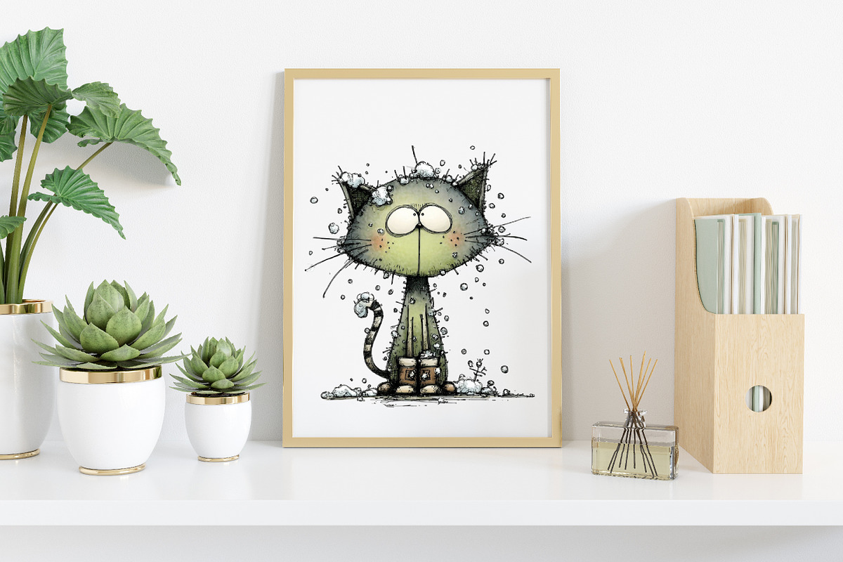 Funny Christmas Cat Clipart Bundle, an Illustration by Canvas Craft (Photo 3 of 7)