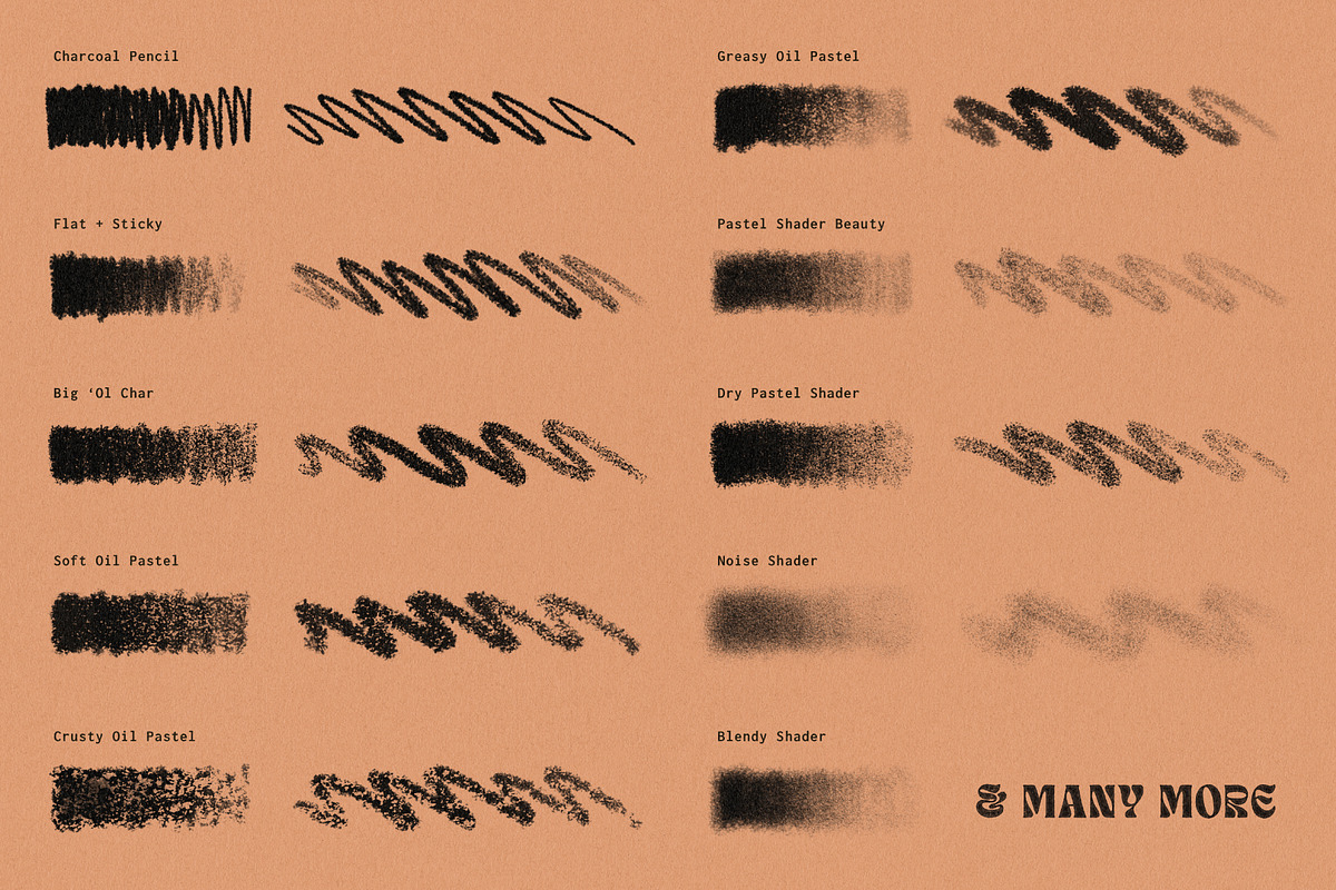 Chromagraph Pencils for Photoshop, a Brush Add-On by True Grit Texture Supply (Photo 7 of 13)