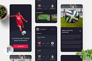 Jonli - Soccer Live Score App, an UI Kit Template by Panen Creative (Thumbnail 1 of 3)