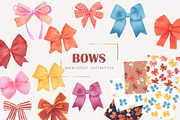 Bows Watercolor Collection, a Decorative Illustration by ElenaPlatovaArt (Thumbnail 1 of 7)