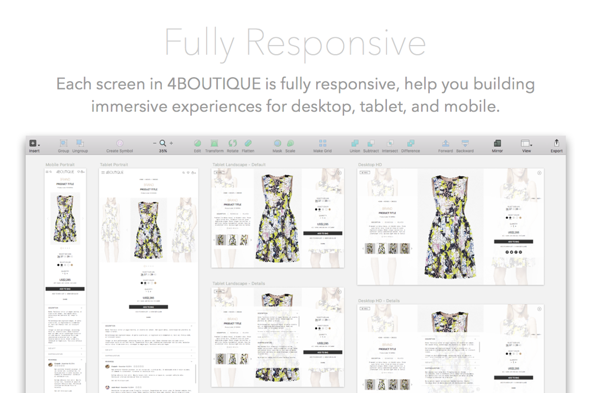 4Boutique Ecommerce UI KIT Sketch, an UI Kit Template by 4EB Studio (Photo 4 of 10)