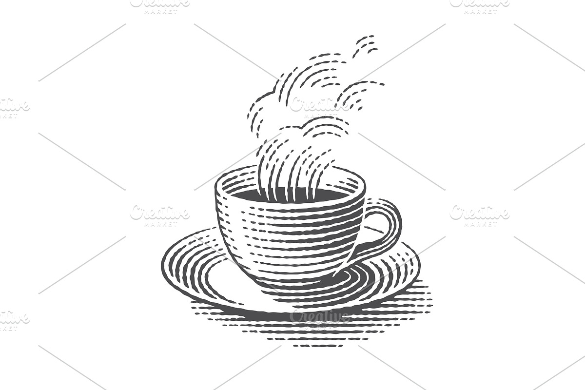 Coffee set engravings, a Decorative Illustration by Irina Trusova (Photo 3 of 3)