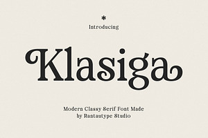 Klasiga Modern Classy Serif Font