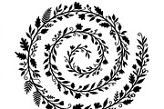 50 Elegant Floral Leaf Spiral Frame, a Decorative Illustration by Amazin_art (Thumbnail 16 of 41)