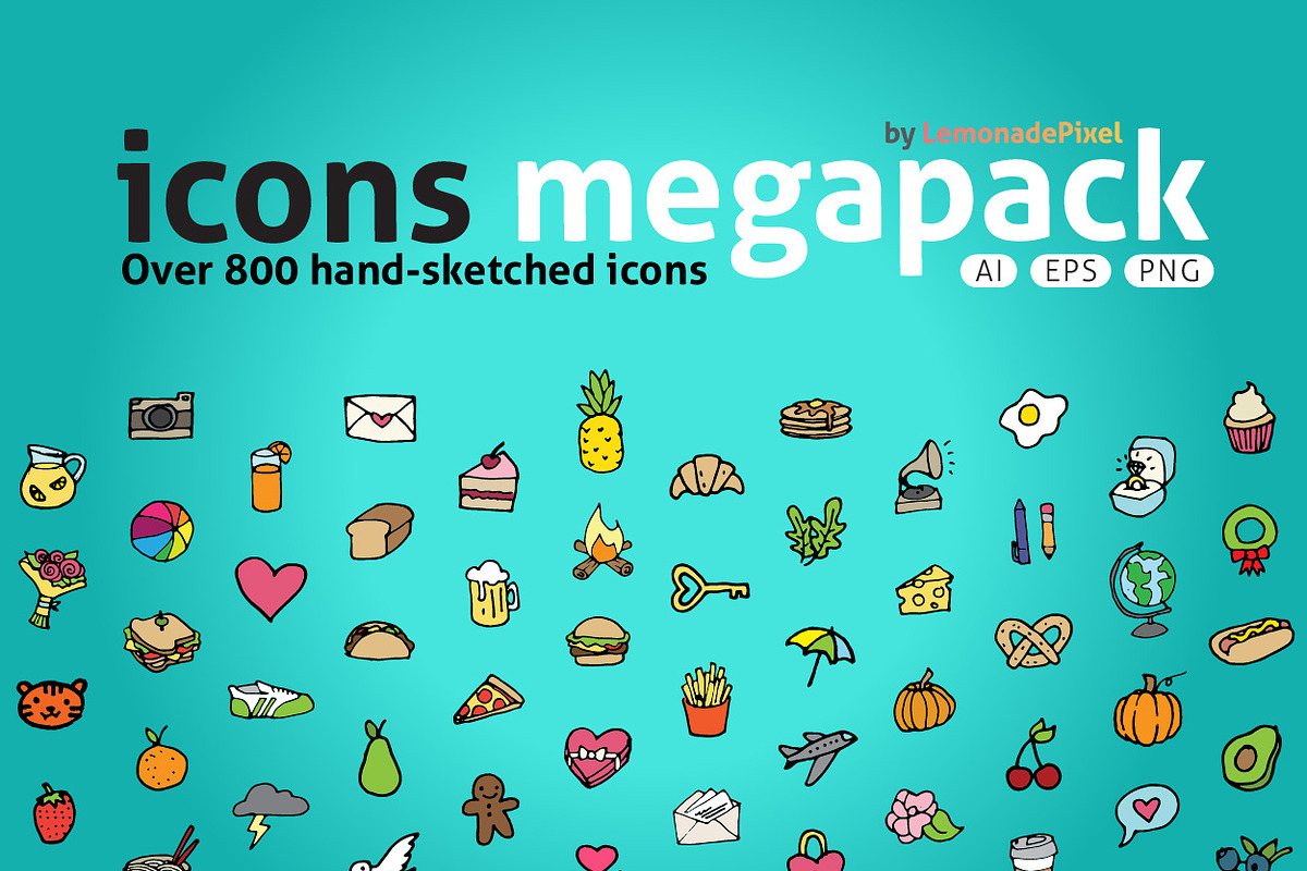 Icons Megapack - Save 50%!, an Icon by Lemonade Pixel (Photo 1 of 6)