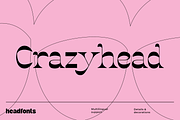 Crazyhead Display Font Family, a Serif Font by Headfonts (Thumbnail 1 of 11)