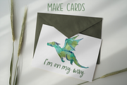 Cute Colored Dragons - Clip Art Set, an Illustration by Tati Bordiu (Thumbnail 3 of 4)