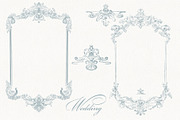 Vintage Blue French Ornamental Set, a Decorative Illustration by AlenaVlasko stock Market (Thumbnail 6 of 8)
