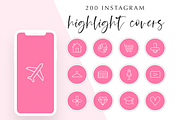 200 Instagram Story Highlight Covers, a Social Media Template by Blog&Glow (Thumbnail 1 of 4)