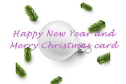 New Year card with Christmas ball, a Card Template by Vjom (Thumbnail 1 of 2)
