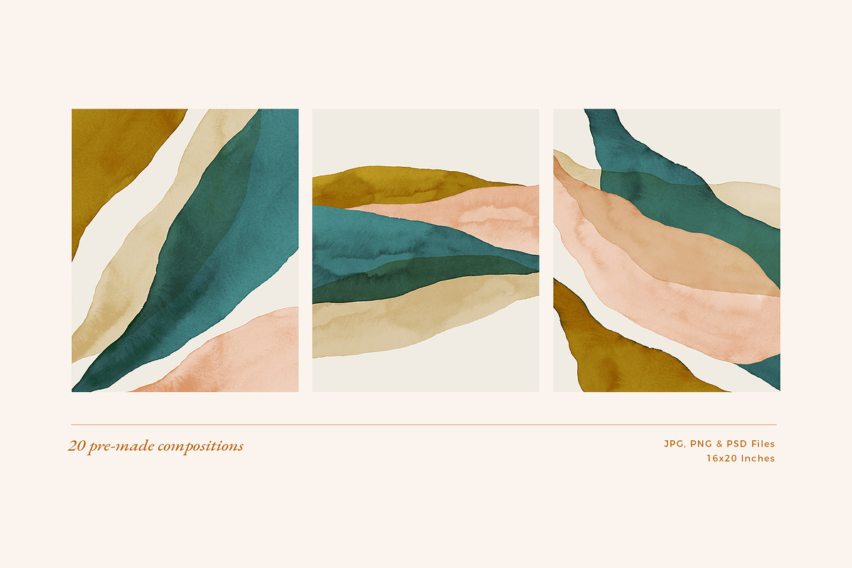 Hand-Painted Abstract Watercolor, a Texture Graphic by Basia Stryjecka (Photo 12 of 28)