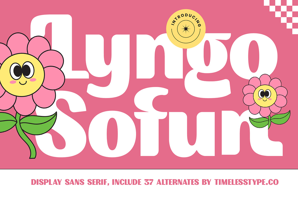 Lyngo Sofun Retro Display Font, a Sans Serif Font by timelesstype.co (Photo 1 of 21)