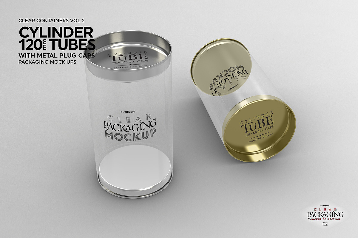 Clear/Opaque Tube Packaging Mockup, a Cups & Container Mockup by INCDesign (Photo 3 of 10)