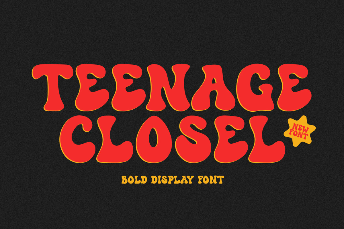Teenage Closel, a Sans Serif Font by TeenageFoundry (Photo 1 of 6)