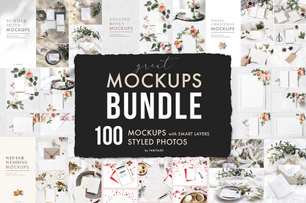 100 Great mockups bundle, a Print Template by Tabita's shop