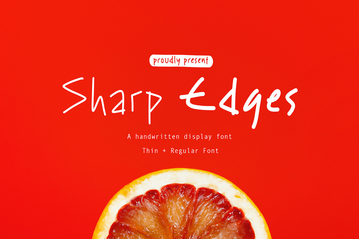 Sharp Edges a Handwritten Font, a Handwritten Font by Tera Asset Garage (Photo 1 of 9)