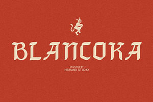 Blancoka Font, a Blackletter Font by Hishand Studio