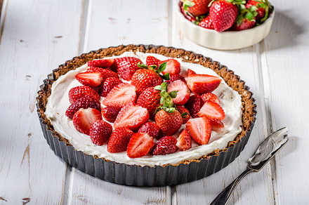 Cheesecake with strawberries featuring cheesecake, cake, and strawberry, a Food & Drink Photo by Stepanek Photography