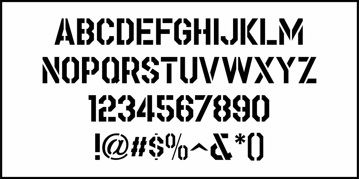 Grounds Crew Stencil JNL, a Font by Jeff Levine Fonts (Photo 3 of 5)